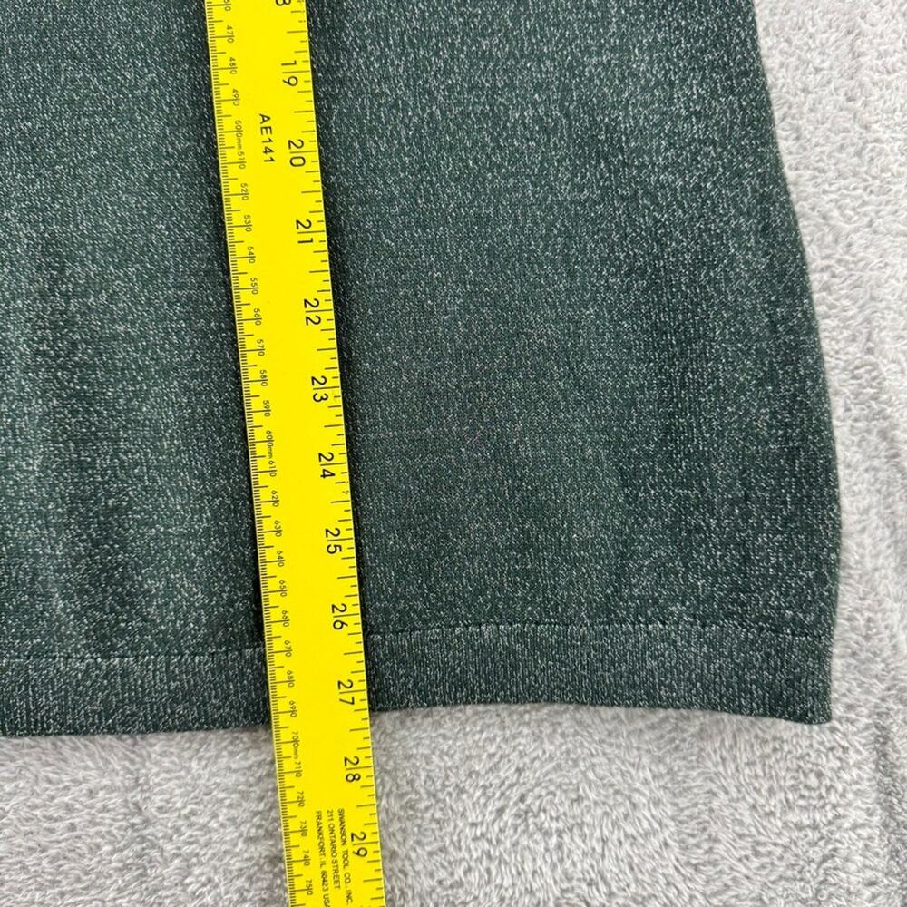 Banana Republic Top Womens XL Green Silver Metallic Knit Fitted Halter Stretch - Picture 9 of 13
